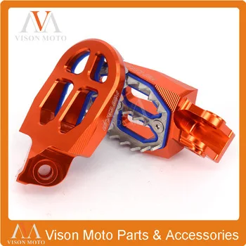 CNC Billet MX Foot Pegs Rests Pedals For KTM EXC SX SXF XCF SMR 125 250 300 450 85 525 Motocross Dirt Pit Bike Supermoto Enduro