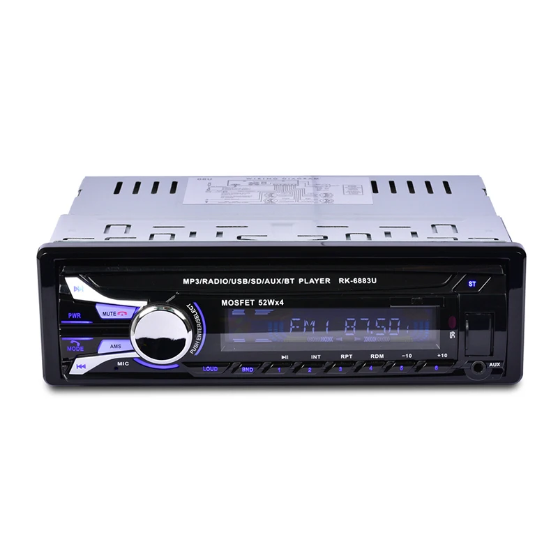 RK 6883U 1188B Съемная панель автомобиля MP3 игрок WMA Bluetooth FM радио 12 В USB AUX SD ID3 7388IC 4*52 Вт 87