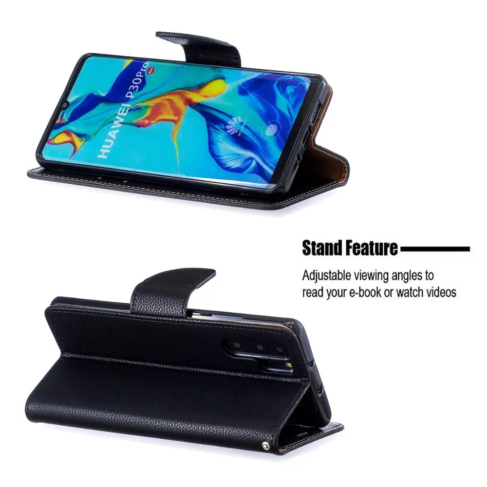 Wallet Phone Case for Huawei P30 Pro/P30 Lite/P30/P20 Pro PU Leather Auto Folio Flip Cover Stand Magetic Closure w/ Card Holder