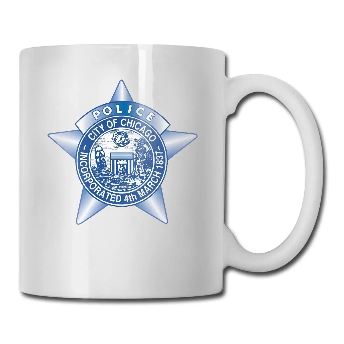 

Chicago Police Logo Funny Coffee Mug Cool Coffee Tea Cup 11 Ounces Perfect Gift for Family and Friend