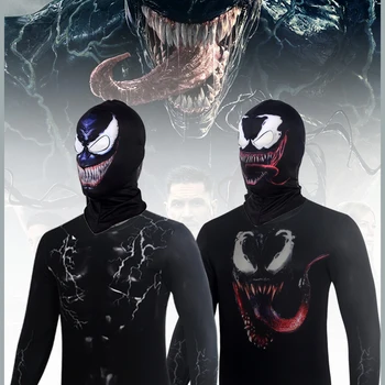 

Men Women Venom Hoodie Cosplay Costumes With Venom Mask Tom Hardy Jacket Pullover sweatershirt Carnival Chiristmas Party Props