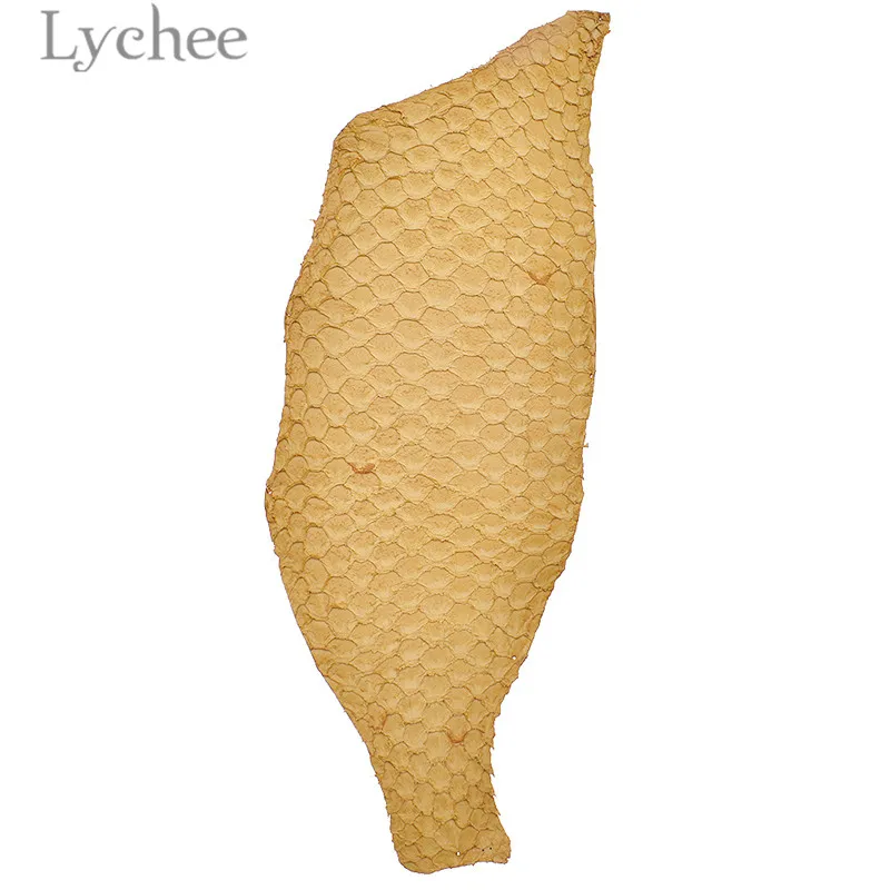 Lychee Genuine Fish Skin Leather Piece Multicolor Leahter Fabric DIY Sewing Material For Shoes Handbags - Цвет: 3