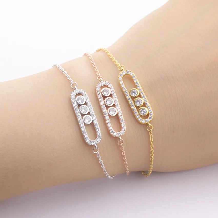 

2017 New Stylish Crystal Charms Bracelets For Women Gold Color Chain Geometric Bracelet Femme Bohemia Jewelry Bridesmaid Gift