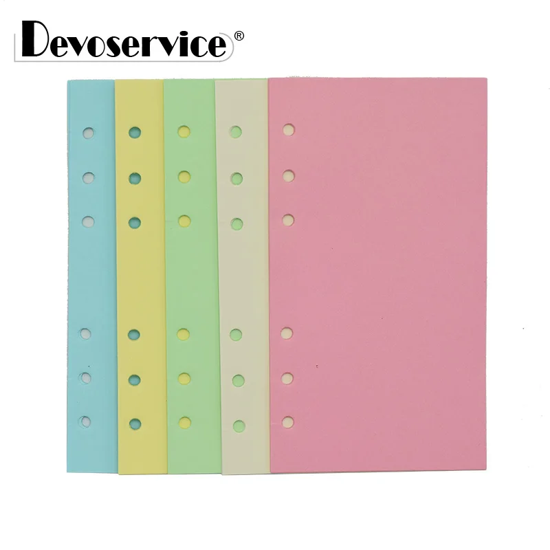 1Pcs Candy Color Loose Leaf Note Book A5/A6 Filler Papers With Holes