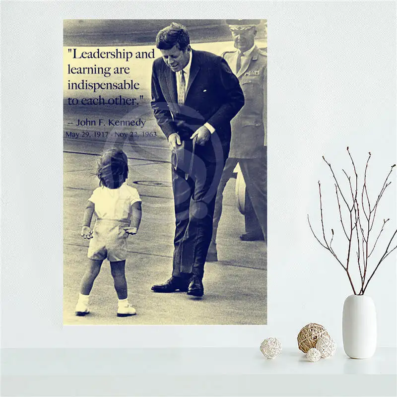 

Y530L51 Custom John F Kennedy Canvas Painting Wall Silk Poster cloth print DIY Fabric Poster F#47