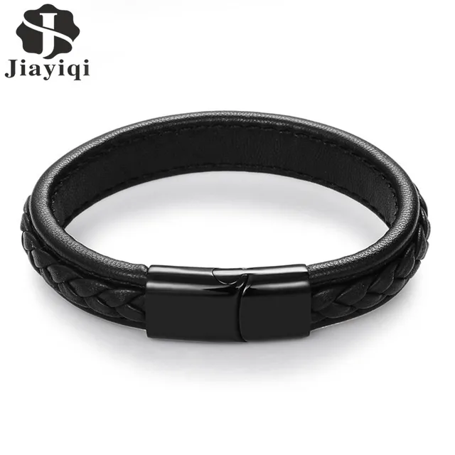 Jiayiqi Uomini di Modo Braccialetti di Cuoio Nero/Colore Marrone Bracciali e Bra Jiayiqi Uomini di Modo Braccialetti di Cuoio Nero/Colore Marrone Bracciali e Bra