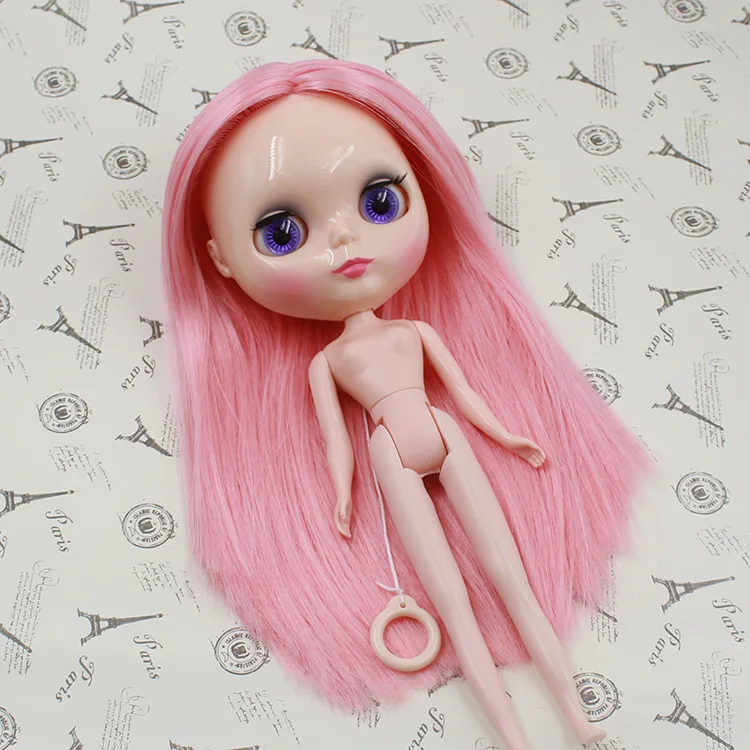 

Free shipping Nude Blyth Doll For Series No.J230NY0275 Pink hair without bangs Suitable For DIY Change Toy For Girls