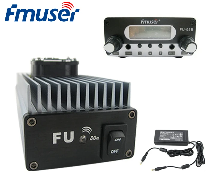 

FMUSER FU-30A 30W Professional FM Power Amplifier Set For 85-110MHz PLL FM Transmitter+FU-05B 0.5W FM Exciter+Power Supply