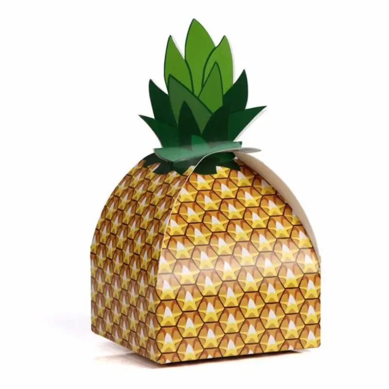 

50Pcs DIY Personality Paper Pineapple Box Beach Wedding Decoration Gift Candy Box Home Party Birthday Supplies