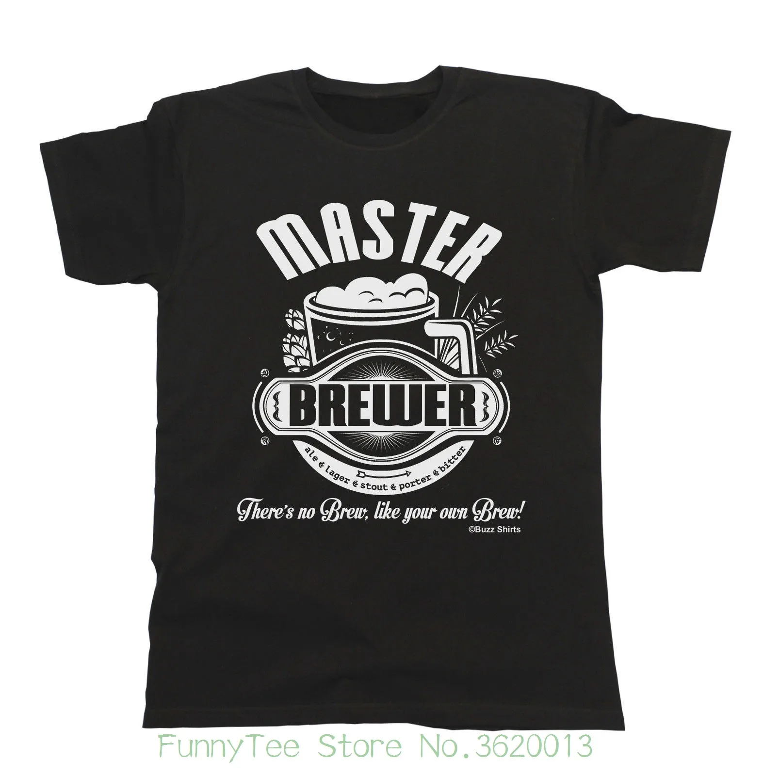 Master Brewer Beer Lager Ale Brew T shirt Mens Ladies Unisex Fit Funny