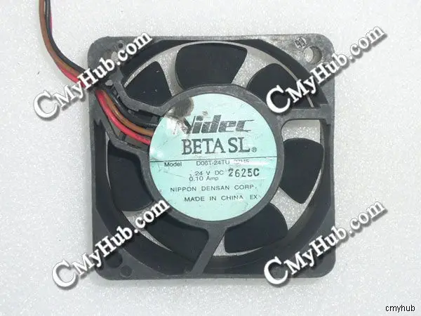 For Nidec TA200DC D06T-24TU 07H5 DC24V 0.10A 6025 6CM 60mm 60x60x25mm 3Pin Cooling Fan | Компьютеры и офис