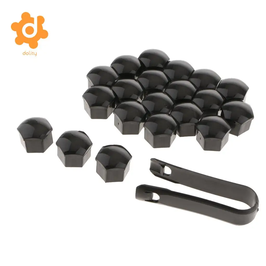 20Pcs Car Truck Wheel Tyre Center Hub Screw 19mm Protect Cap