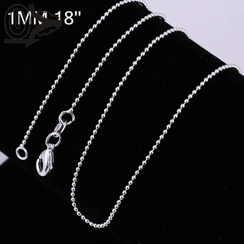 

Wholesale 18inch Silver Plated Chain,Fashion Wedding Accessories,Thin Multi Beads Popcorn Chain Necklace For Girl