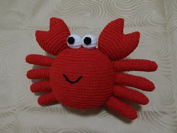 

Amigurumi Crochet Crab toy doll rattles