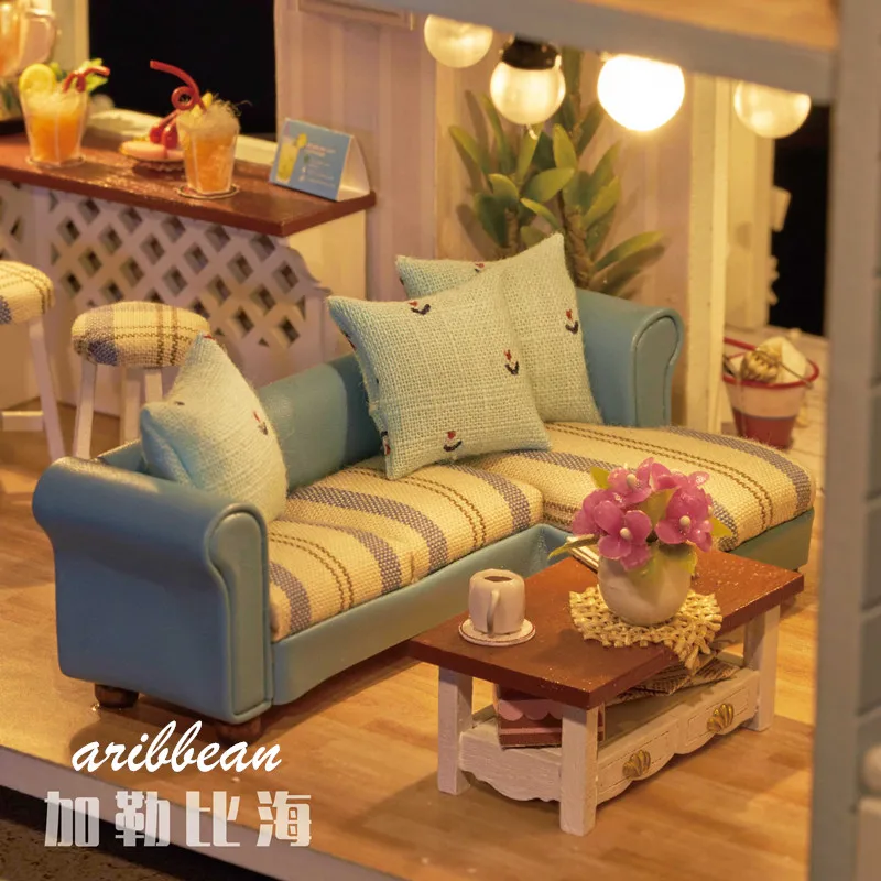 Милая комната новое поступление миниатюрный деревянный кукольный дом с DIY мебель