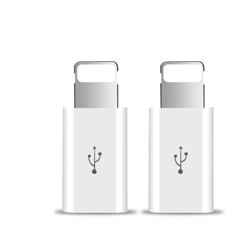 

2 Pcs Micro USB Female Converter to 8-Pin Male Connector Adapter Fast Charger For iPhone 5 5S 6S 7 8 Plus X XS XR Charging Cable