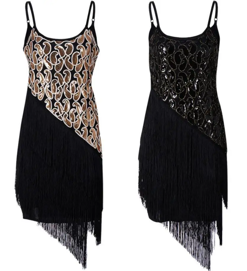 

Boutique vintage fringed dress sequins hand-knit ball Cosplay dress
