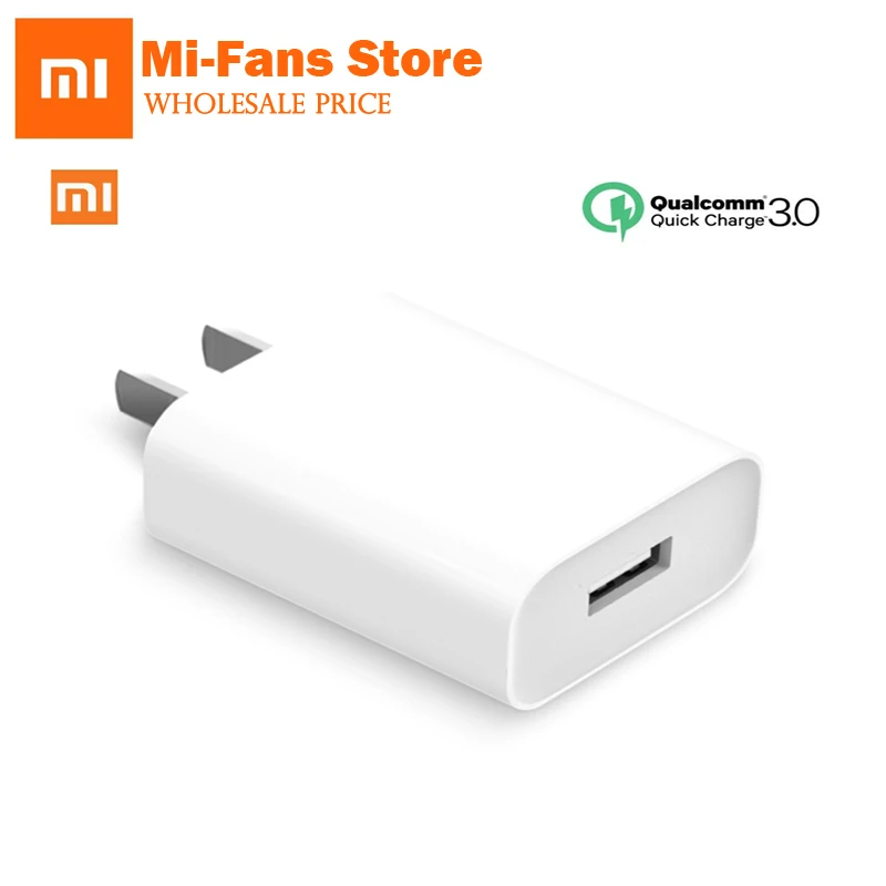 xiaomi телефон зарядное устройство адаптер QC3.0 18W 5 V/2.5A 9 V/2A 12 V/1.5A с функцией быстрой зарядки для ios и android телефонов