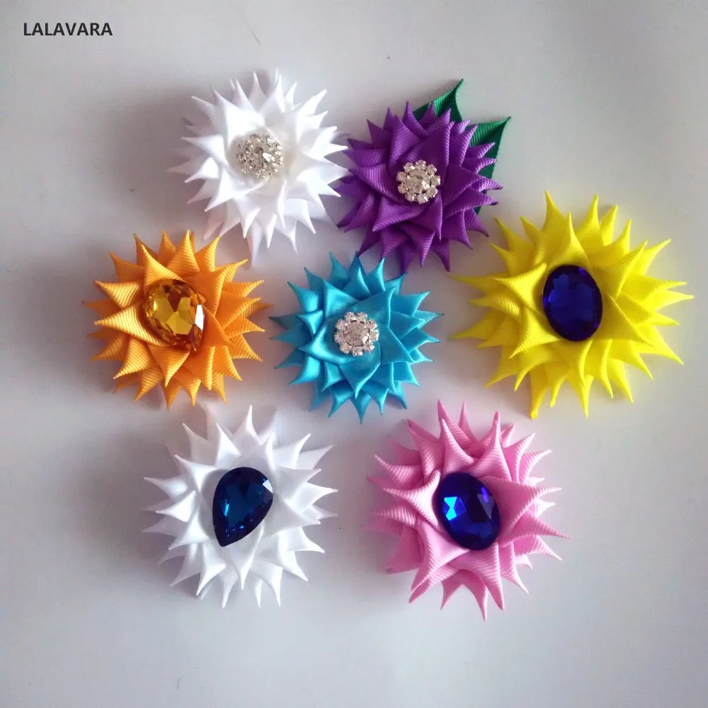 LALAVARA 2 шт. цветочных лент DIY брошь цветок на лацкан головные уборы с цветочным