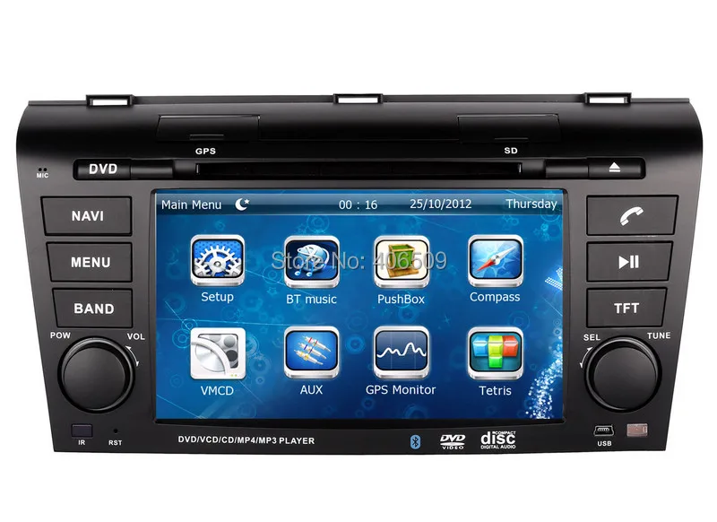 Excellent 7" Head Unit Car DVD Player for Mazda 3 Mazda3 2004-2009 with GPS Navigation Nav Radio Bluetooth Map USB SD AUX Audio Stereo 0