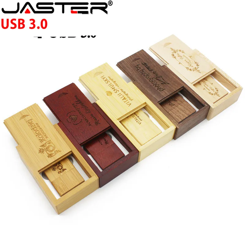 JASTER USB 3,0(более 10 шт. бесплатный логотип) деревянный USB флэш-накопитель USB+ коробка Флешка 4 г 16 г 32 г 64 г Пользовательский логотип фотография свадебный подарок