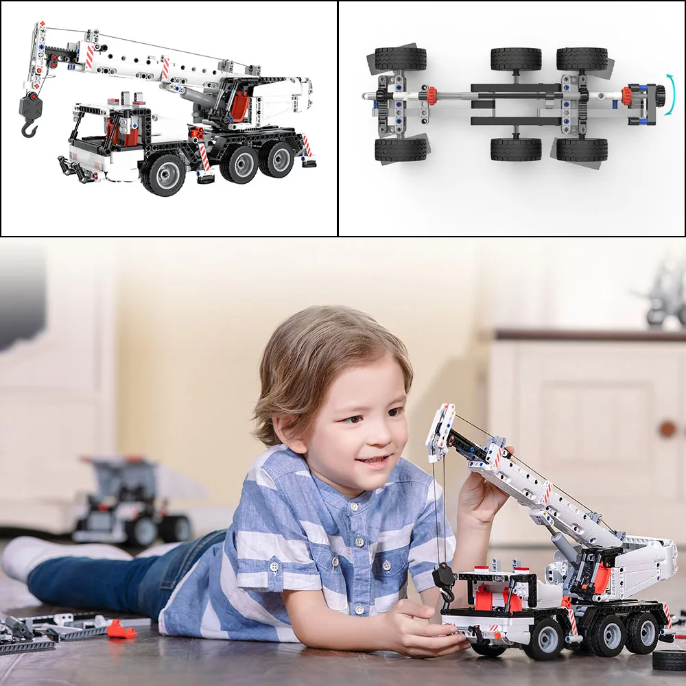 Original Xiaomi Mitu Rice rabbit Building Block Engineering Crane 360 Degree Rotati Flexible Steeri