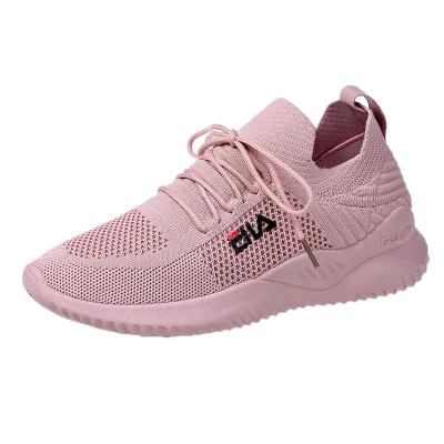 

2019 spring and summer new wild sports shoes female flying woven elastic socks shoes female students running casual shoes