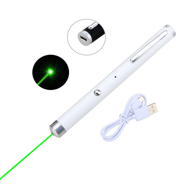 

USB Green Laser Sight Pointer Pen 5mW USB Rechargeable High Power Beam for Hunting ETC