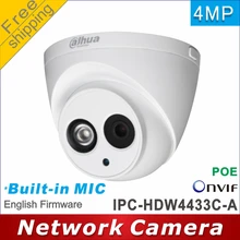 Dahua IPC-HDW4433C-A Замена IPC-HDW1431S Встроенный микрофон HD 4MP Сеть IP купольная камера системы видеонаблюдения камера Поддержка POE P2P