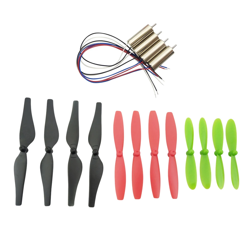 720 3.7V Coreless Brushed Motors Set 8.5x20mm + 71/65/55mm Propeller Prop CW CCW Micro Drone Quadcopter DIY Spare Parts