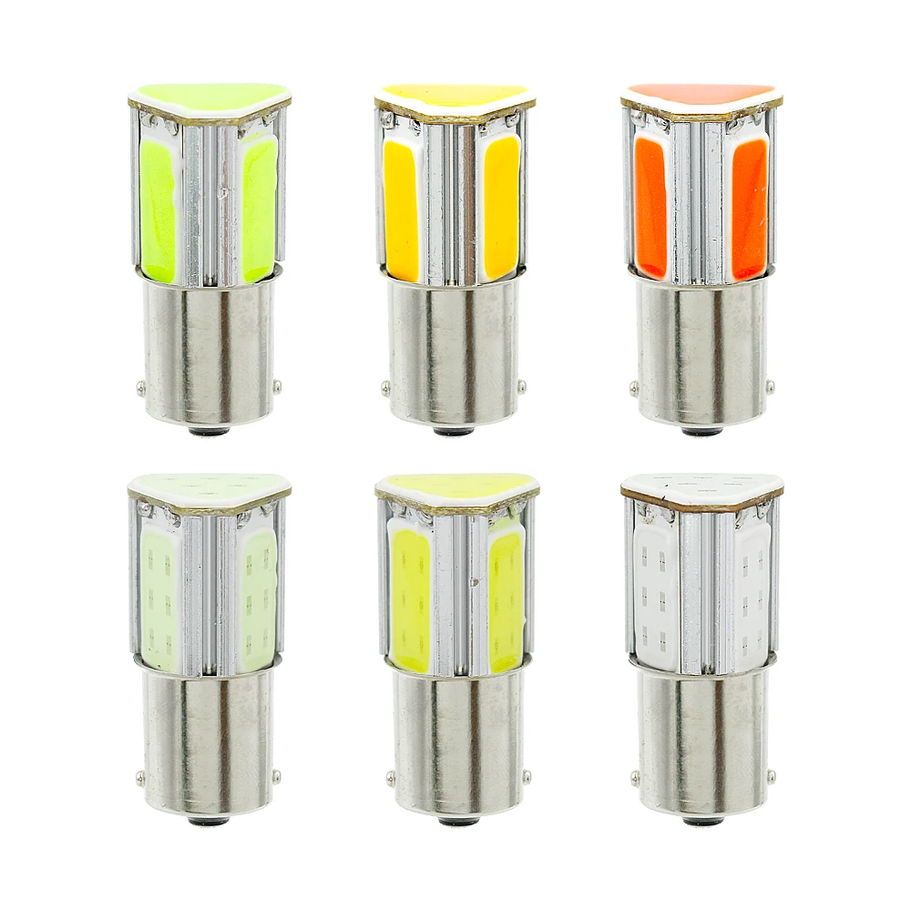 

1pcs ANBLUB P21W BA15S 1156 BAY15D 1157 LED 12V Car Brake Light Parking Lamp 4-Side COB Auto Turn Signal Lamp Reverse Bulb