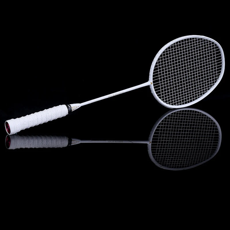 

Graphite Single Badminton Racquet Professional Carbon Fiber Badminton Racket with Carrying Bag BHD2