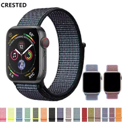 Нейлоновый ремешок для Apple Watch band 42 мм 38 мм iWatch 4 Band 44 мм 40 мм Спортивная петля ремешок для часов Браслет Apple watch 4 3 21 аксессуары