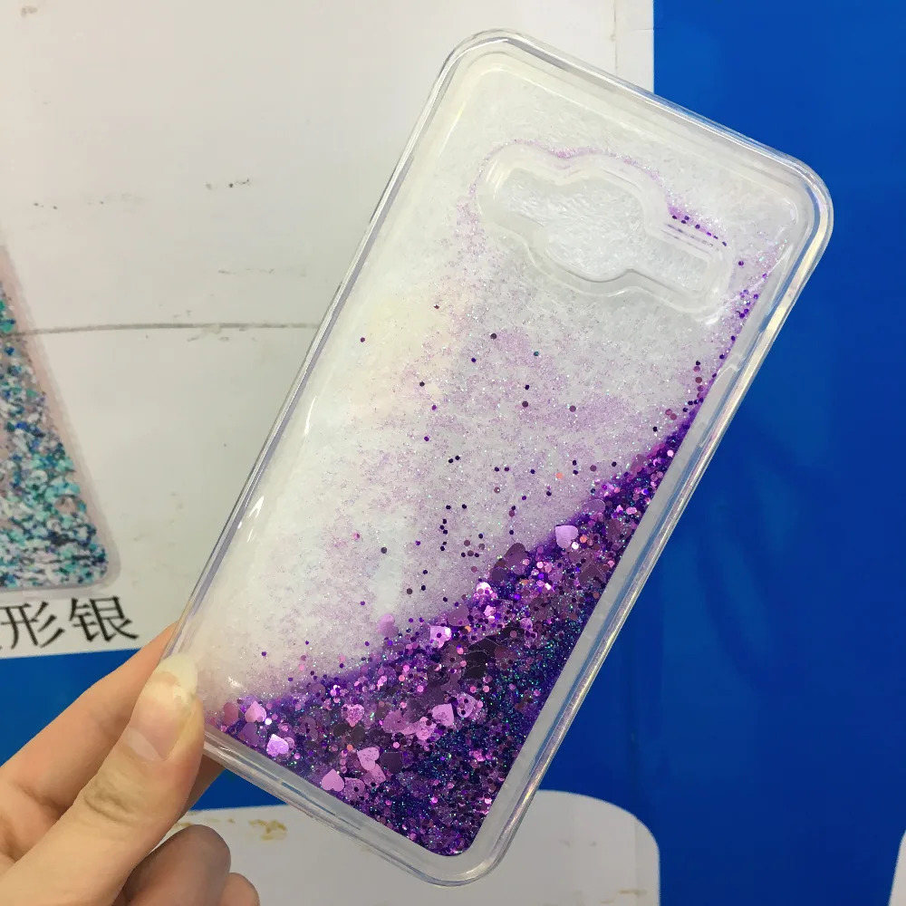 La sFor Fundas Samsung Galaxy J3 2016 Coque Samsung J3 2016 J310 caso líquido arena suave de silicona casos del TPU