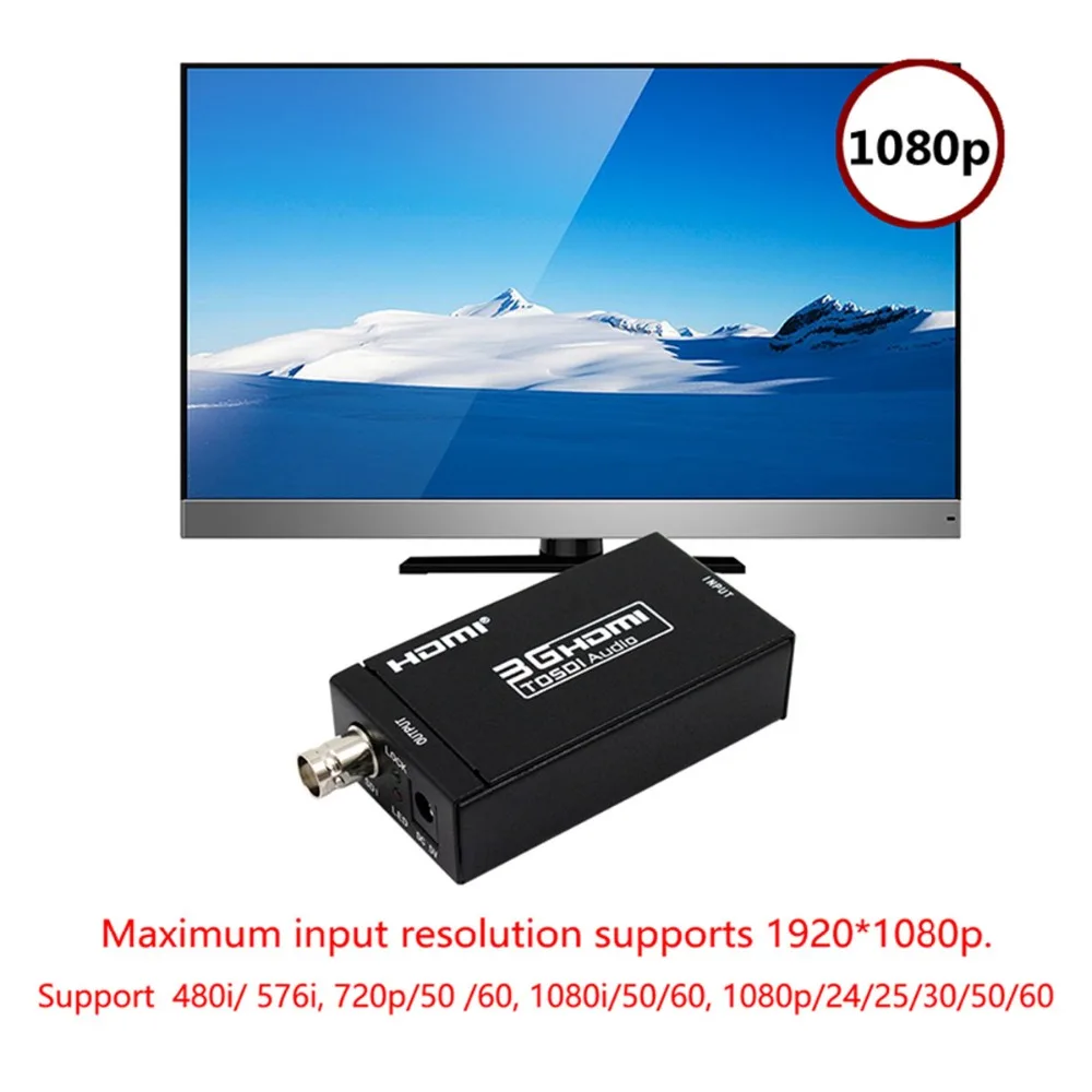 Мини 3g HDMI в SDI конвертер Поддержка 1080P 3g HD SD SDI для SDI мониторов с адаптером питания EU US UK AU Plug