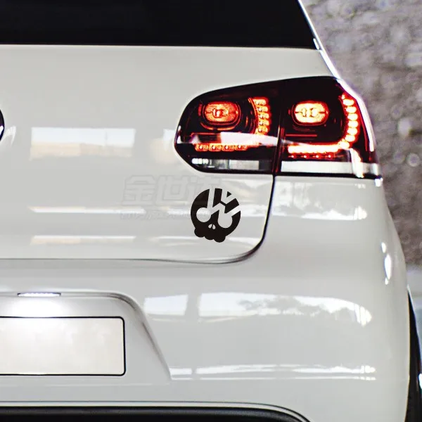 2 цвета VW логотип черепа fusca наклейки на автомобиль для Volkswagen Жук polo Golf CC Touareg Tiguan