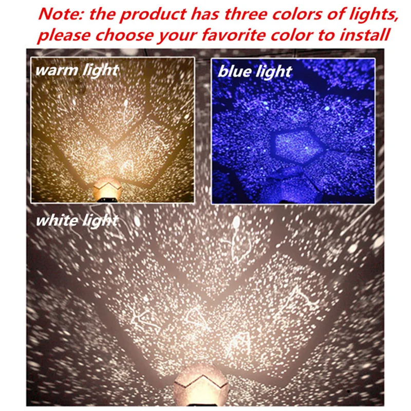 IKVVT Romantic Astro Star Sky Cosmos Laser Projector Night Light Lamp Home Decor