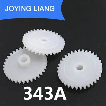 

343A 0.5M 18MM Gear Modulus 0.5 34 Tooth Plastic Gear Toy Accessories 10pcs/lot
