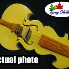 Отличная желтая лучшая модель 4/4 электрическая скрипка+ акустическая скрипка