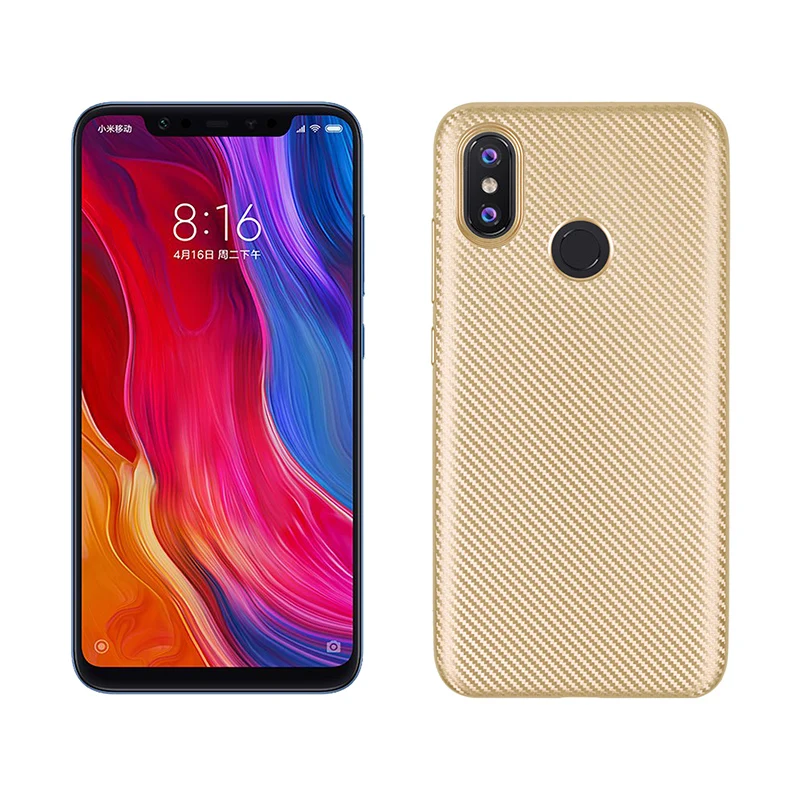 carbon fiber silicone case xiaomi mi 8 (10)