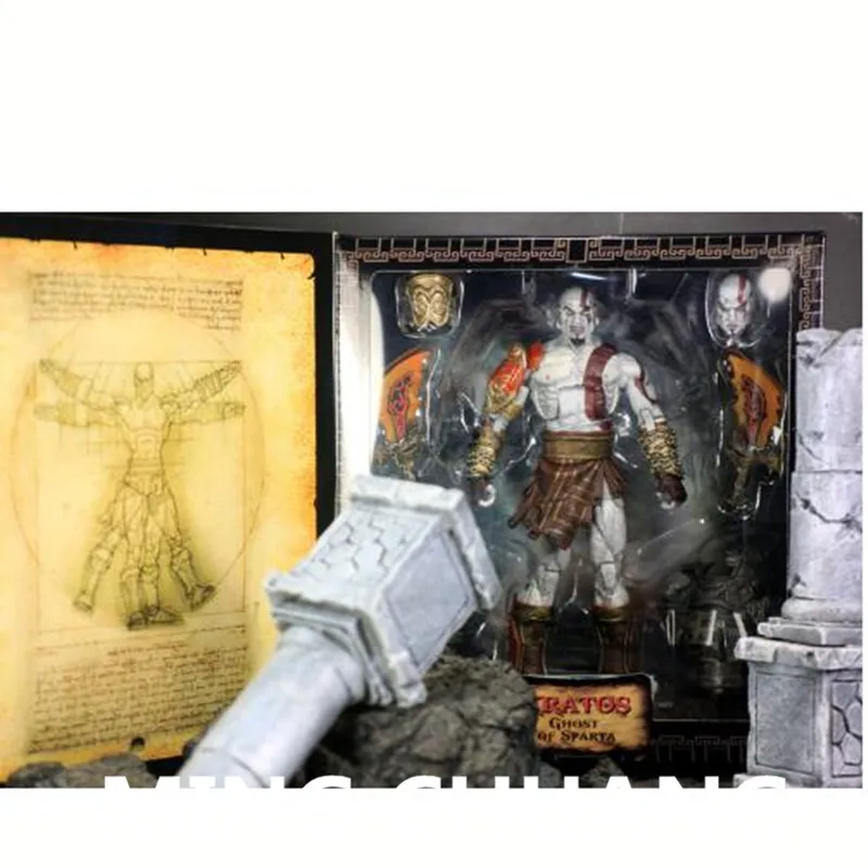 God of War 3 Kratos Blade Chaos Gauntlet Zeus фигурка Коллекционная модель игрушки около 18 см