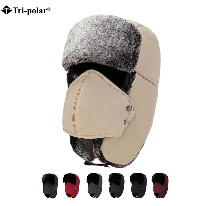 

Tri-polar New Outdoor Cap Winter Hunting Hats Windproof Thick Warm Winter Snow Cap Face Mask Women Climbing Hiking Hats For Men