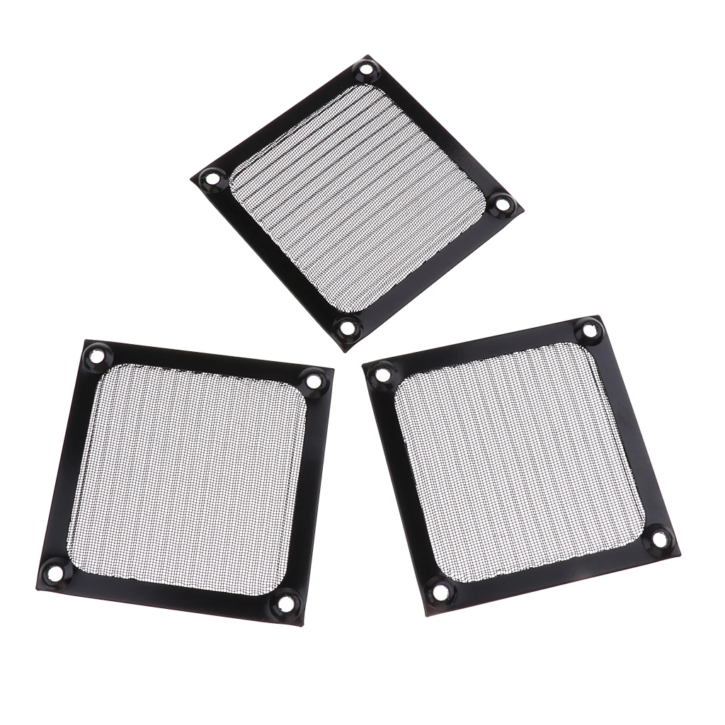 3pcs 80mm Dustproof Case Fan Dust Filter Guard Grill Protector Cover for PC