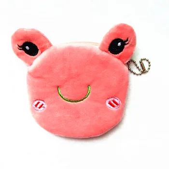 

M044 Cartoon Lovely Owl Big Eyes Frog Plush Coin Purse Flat Small Bag Cloth Key Bag Girl Women Student Gift Wholesale