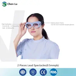 2 шт. ионизирующая радиационная защита 0,5 mmpb lead spectacles больница/Лаборатория/фабрика gamma ray x-ray protective glasses
