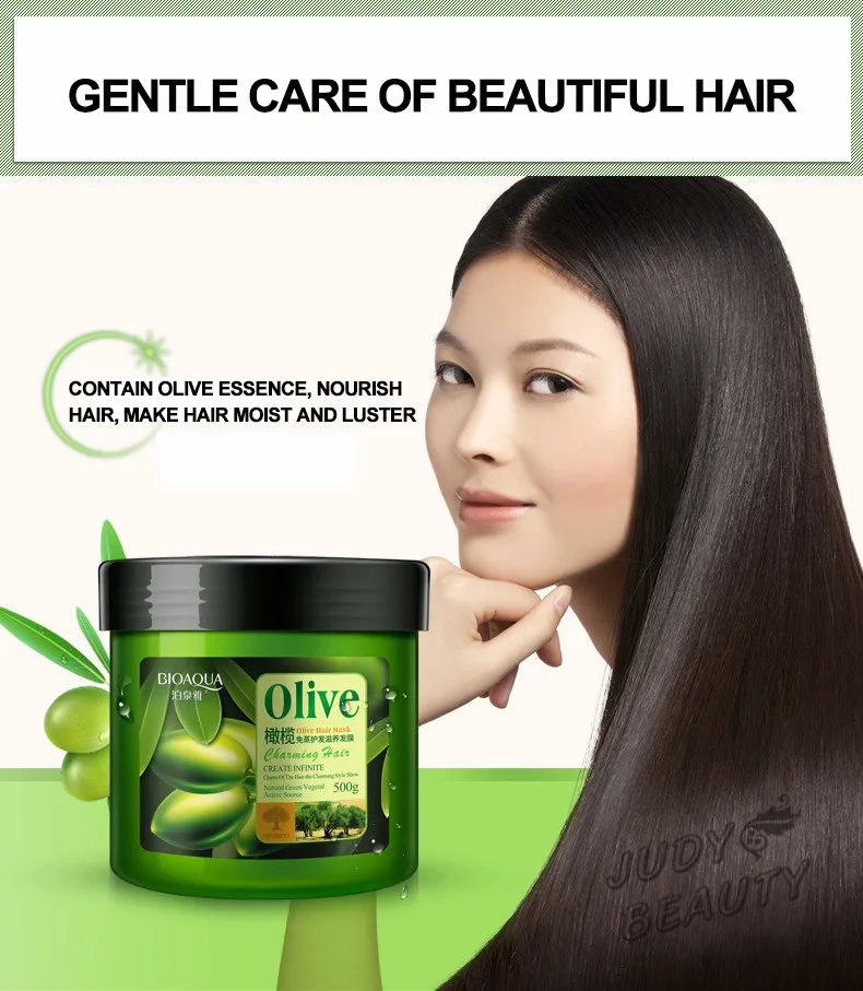 BIOAQUA Olive Oil Hair Mask Moisturizing Deep Repair Frizz For Dry