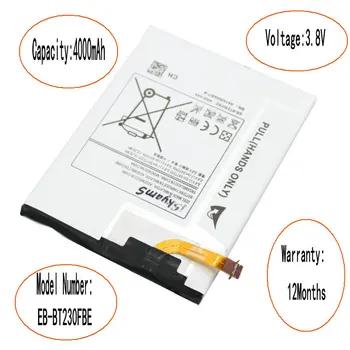 

20pcs/lot 4000mAh EB-BT230FBE Battery For SamSung Galaxy Tab Tablet 4 7.0 7.0" Nook T230 T231 T235 SM-T230 SM-T231 SM-T235