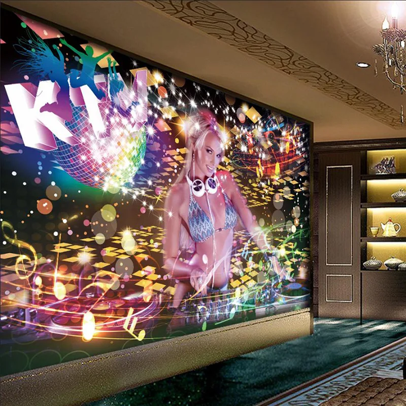 KTV крыльцо коридор комната задний фон большая роспись обои Бар ночной клуб встречи комнатные обои декоративные красочные красоты на заказ