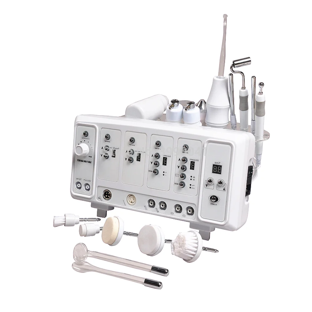 

6 in 1 galvanic spa skincare tools High Frequency Facial Machine deep cleansing face brush