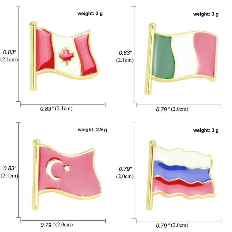 Эмалированная булавка с флагом США Великобритании России патриотические ювелирные изделия